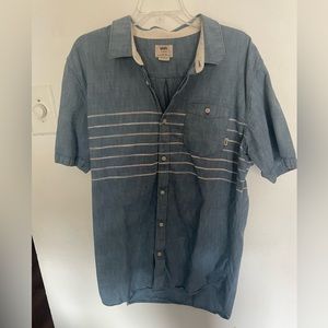 Vans Men’s Off The wall Denim Button Down Shirt XL